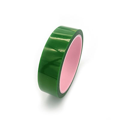 Goede prijs Polyester Afplakband op hoge temperatuur 0.06mm Antistatische Groene Kleur online